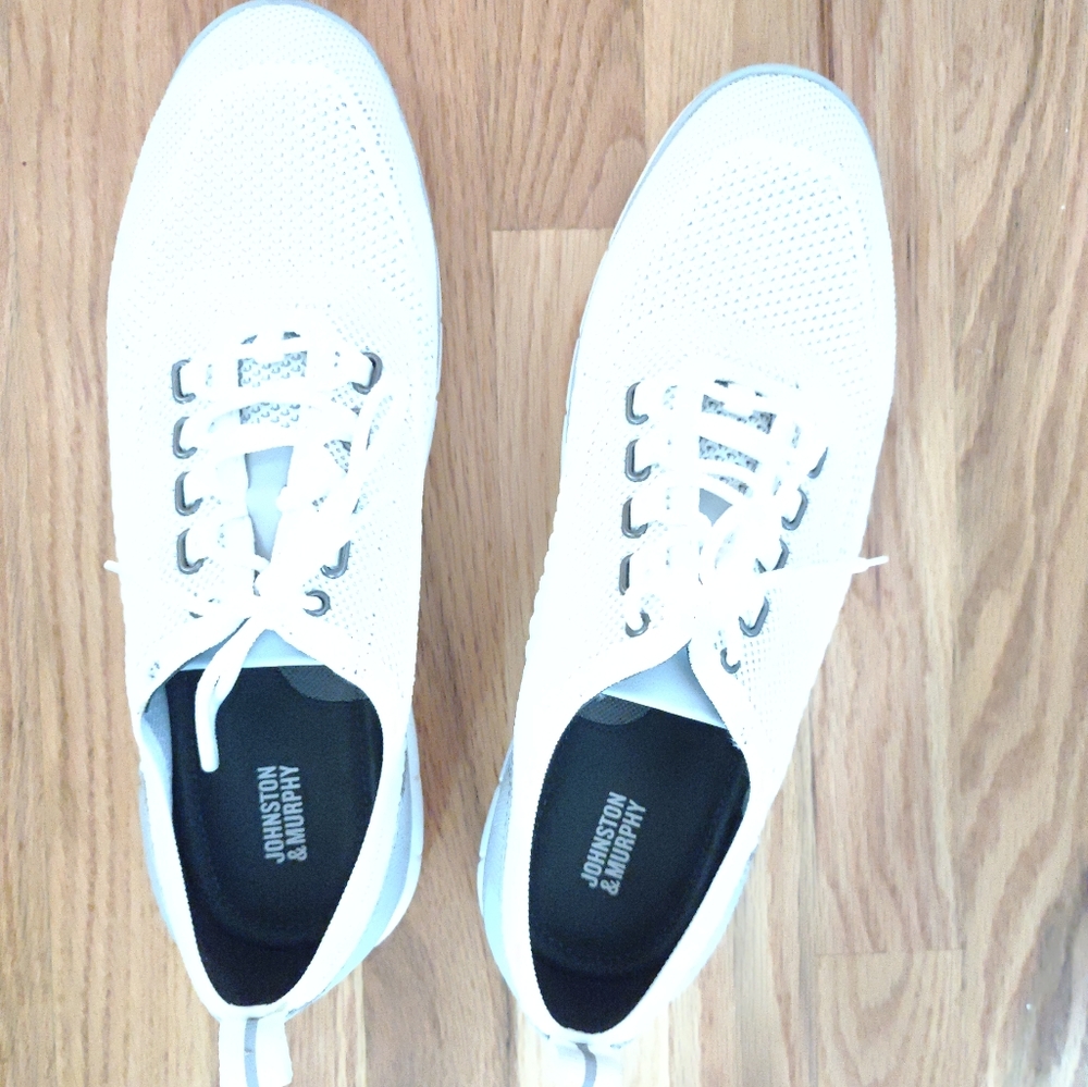 Men's size 12 Johnson & Murphy White Sneakers - Never worn